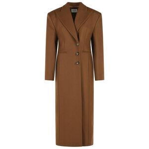 The Andamane 'Ottavia' Brown Virgin Wool Blend Coat Women